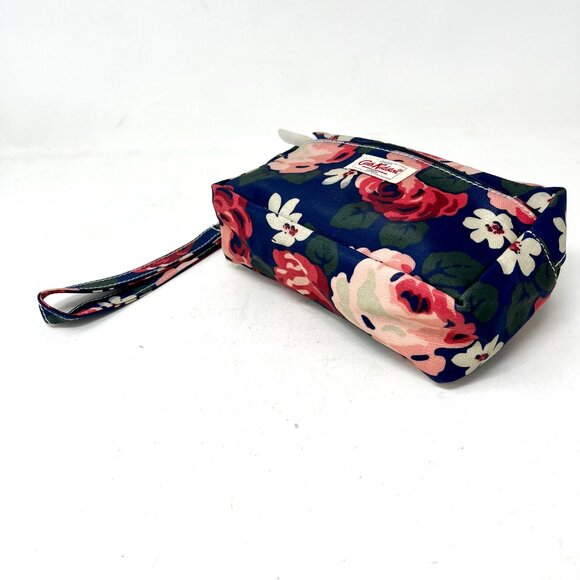 Rare ~ Cath Kidston London Wristlet Pouch Blue Floral - Picture 3 of 10